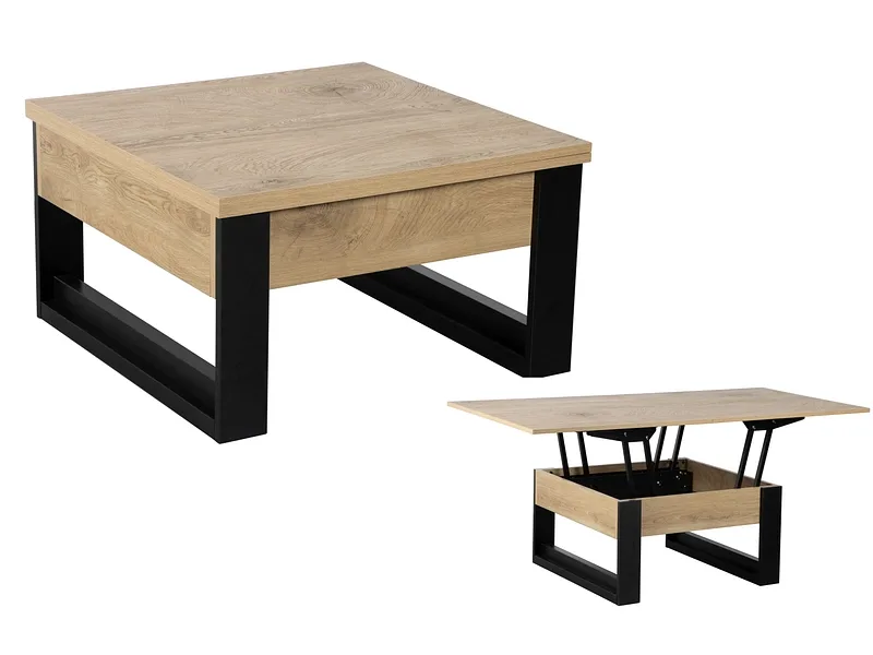 Couchtish AFTERWORK 80x80x45.5cm schwarz