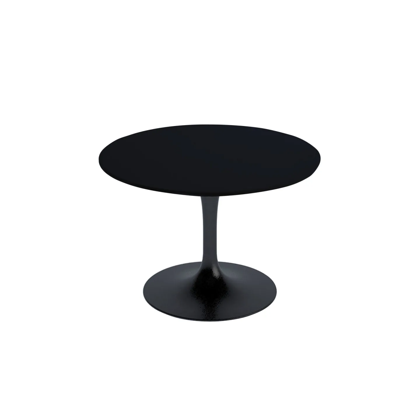 Knoll - Saarinen Round Table - Soffbord, Svart underrede, skiva i Svart laminat, H: 37, Ø 51 - Soffbord - Eero Saarinen - Svart - Metall/Trä