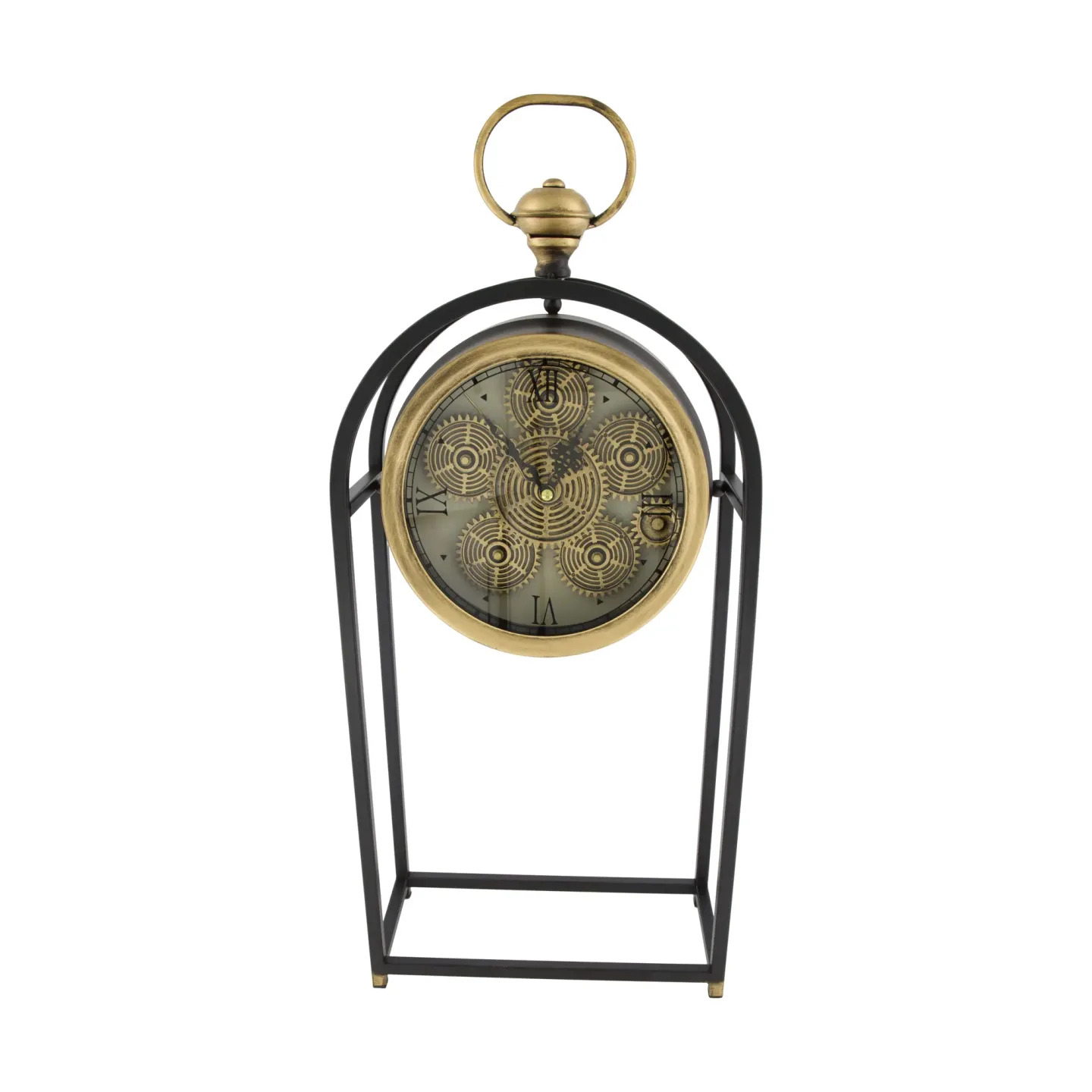 Decofinder Uhr Metall, Schwarzgold | Schubiger Möbel