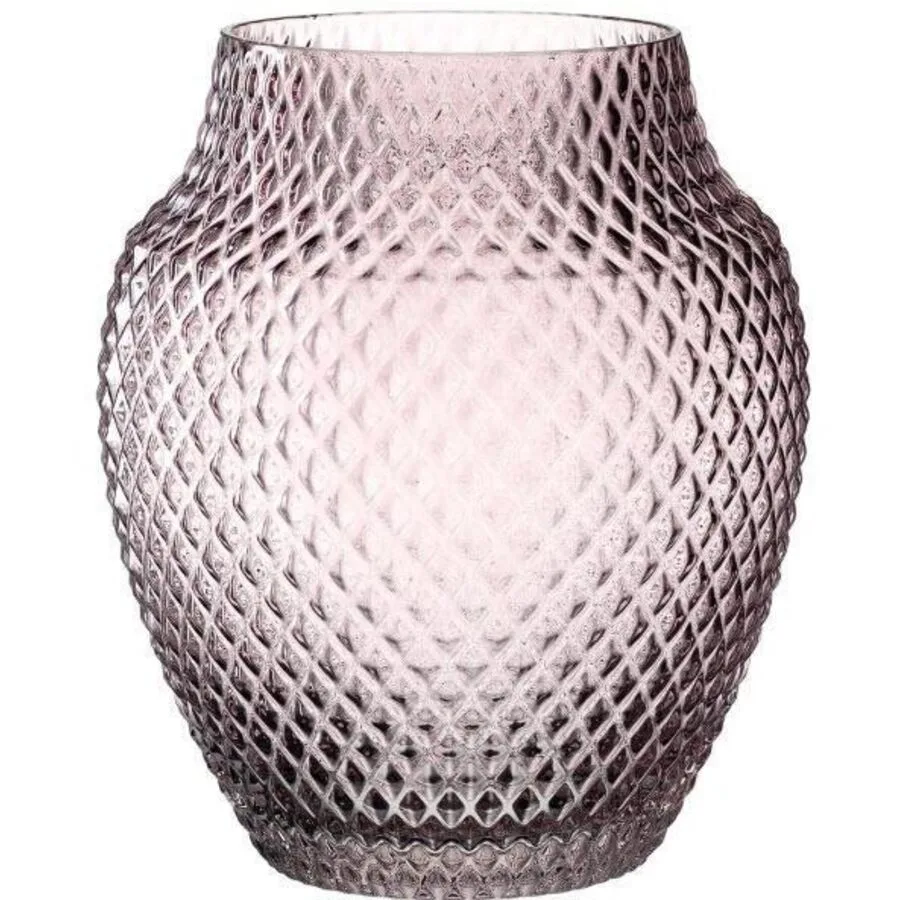 Vase Leonardo Rosa Glas D 20 H 23 cm