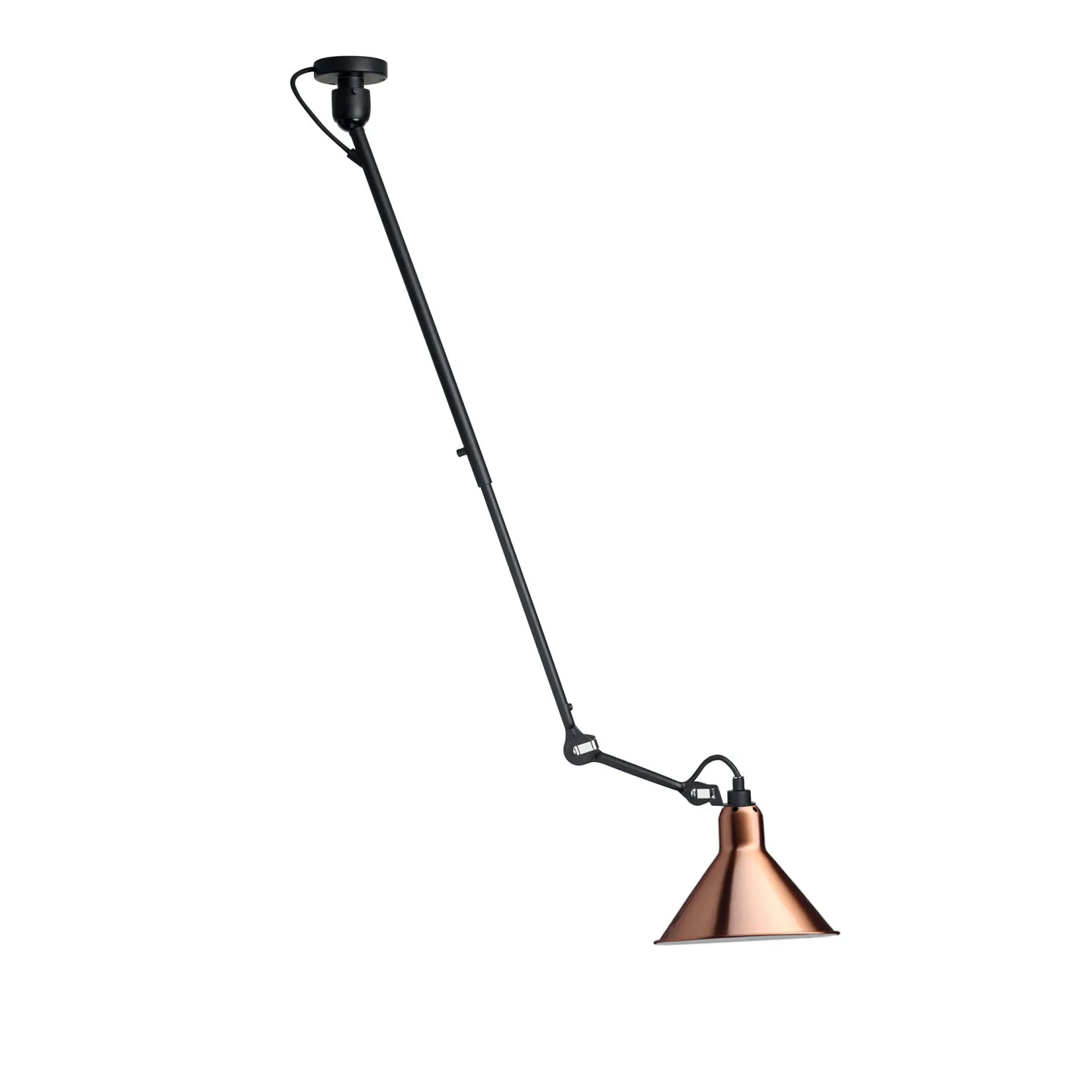DCWéditions - Lampe Gras No302 - Conic, Koppar med vit insida - Pendellampor - Bernard-Albin Gras - Koppar