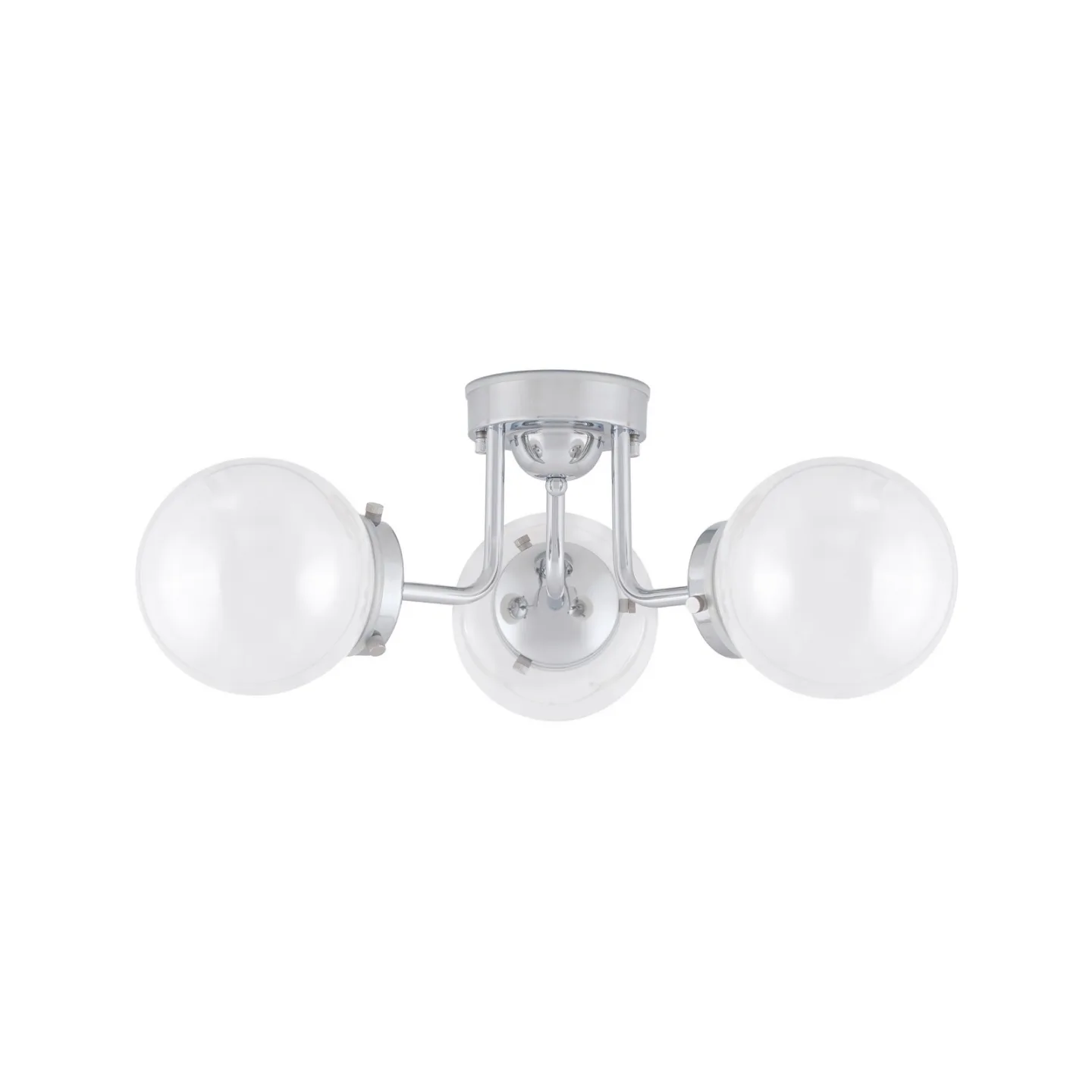 Alley Bad-Deckenlampe Ø 50 cm chrom/weiß - Globen Lighting - Badezimmer - Skandinavisch - Metall - Mehrflammig