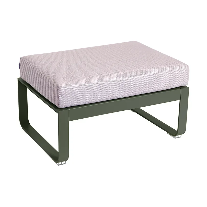Fermob Bellevie 1-sits fotpall Rosemary (grön)-pearl