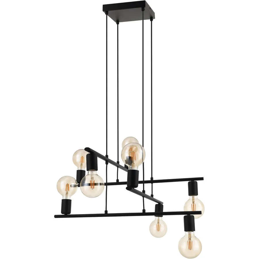 Eglo Pendellampe Mezzana Schwarz Stahl 65 cm 110 cm