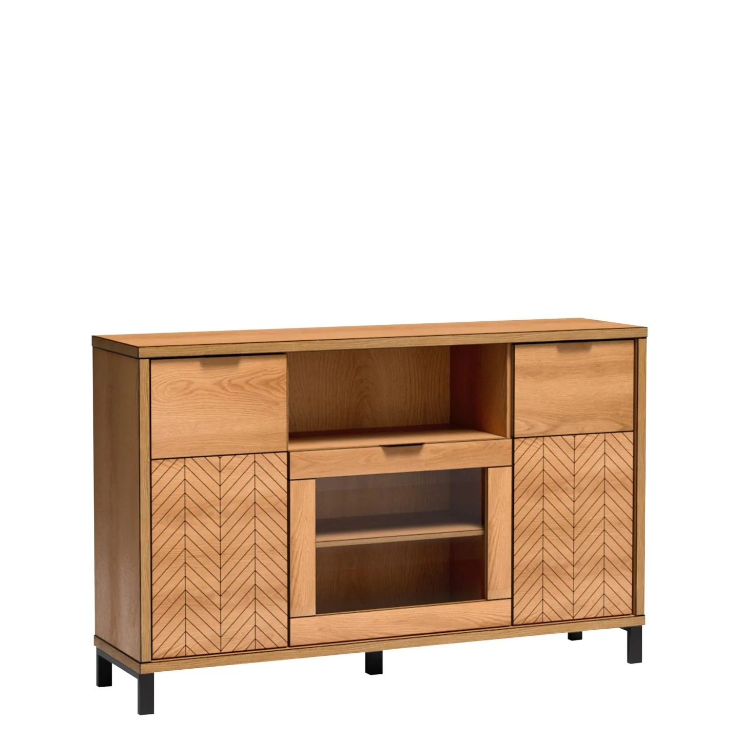 Fonti Skänk 158 cm - Brun|svart