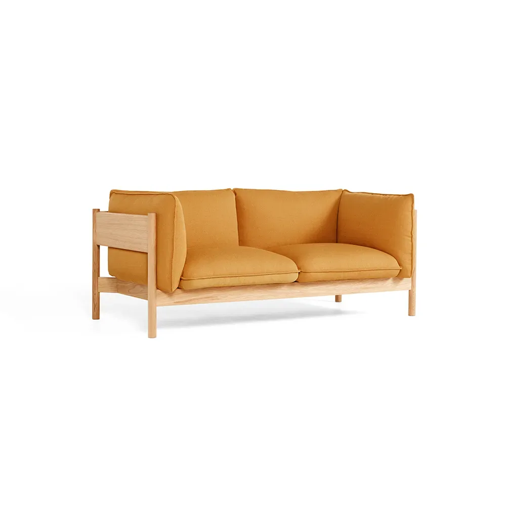 HAY Arbour ECO 2-sits Soffa Tyg vidar 472 mustard-vaxoljat ekstativ