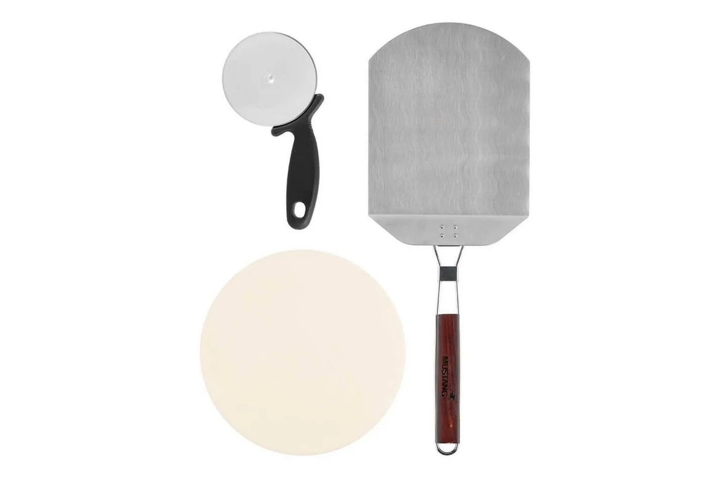 Pizzabakset Mustang 3 Delar - Silver