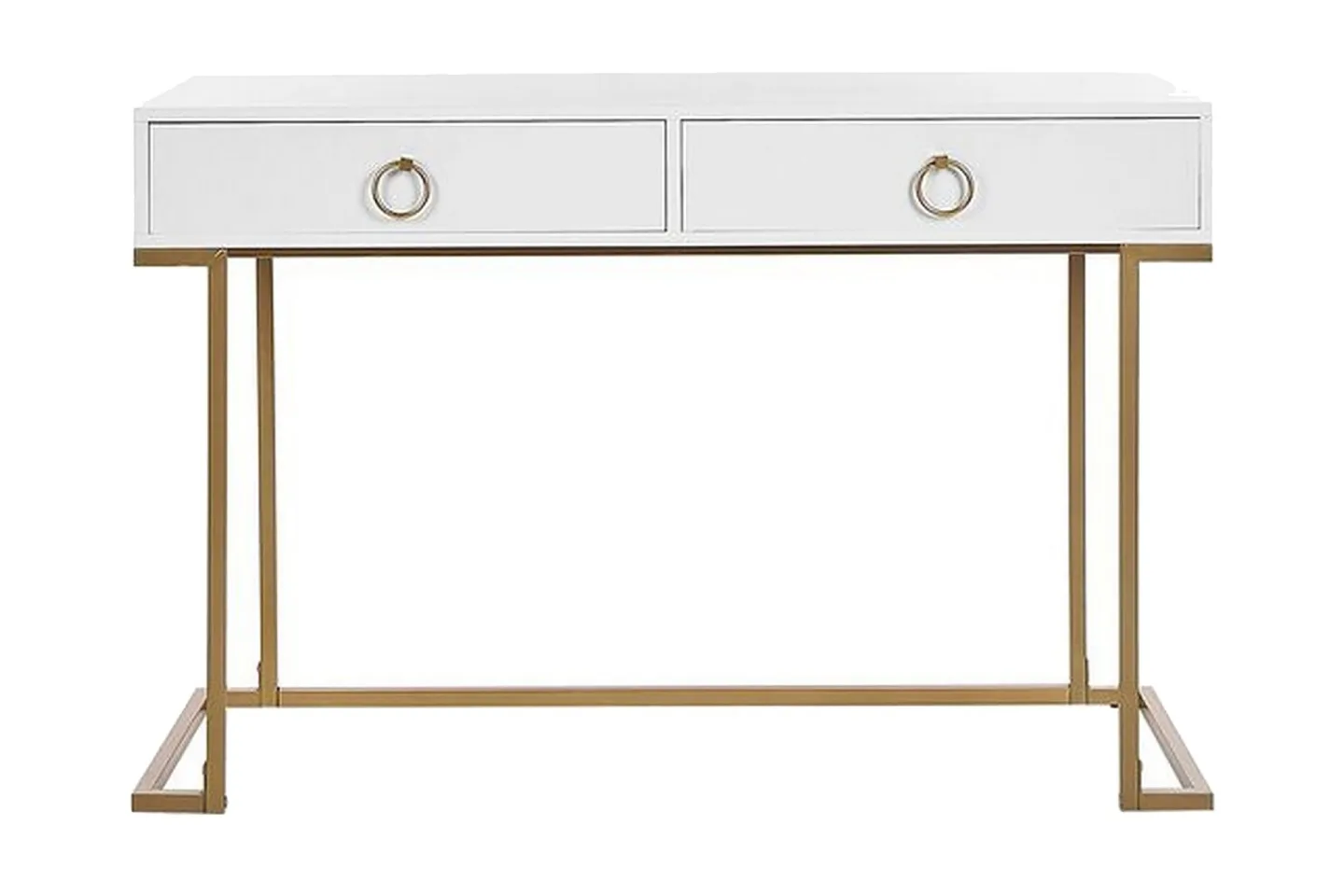 Konsolbord/skrivbord vit/guld WESTPORT - Vit