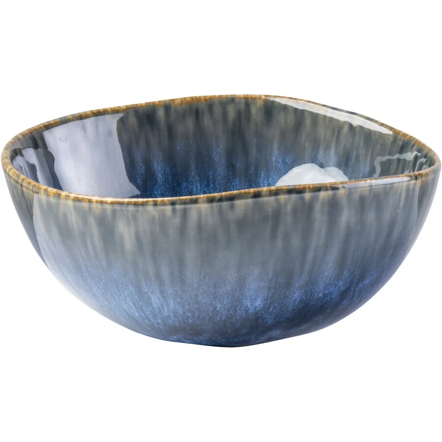 Gipfelstück Schüssel Wilde Schlucht Blau Keramik 17 cm