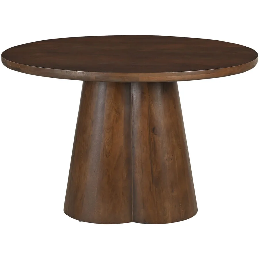 Tisch Rondo Braun Holz 120 cm - Material: Mangoholz massiv