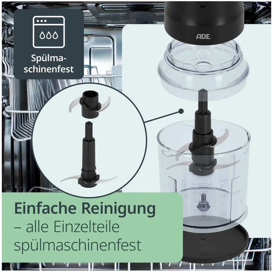 Zerkleinerer ADE Schwarz Kunststoff B 12 cm
