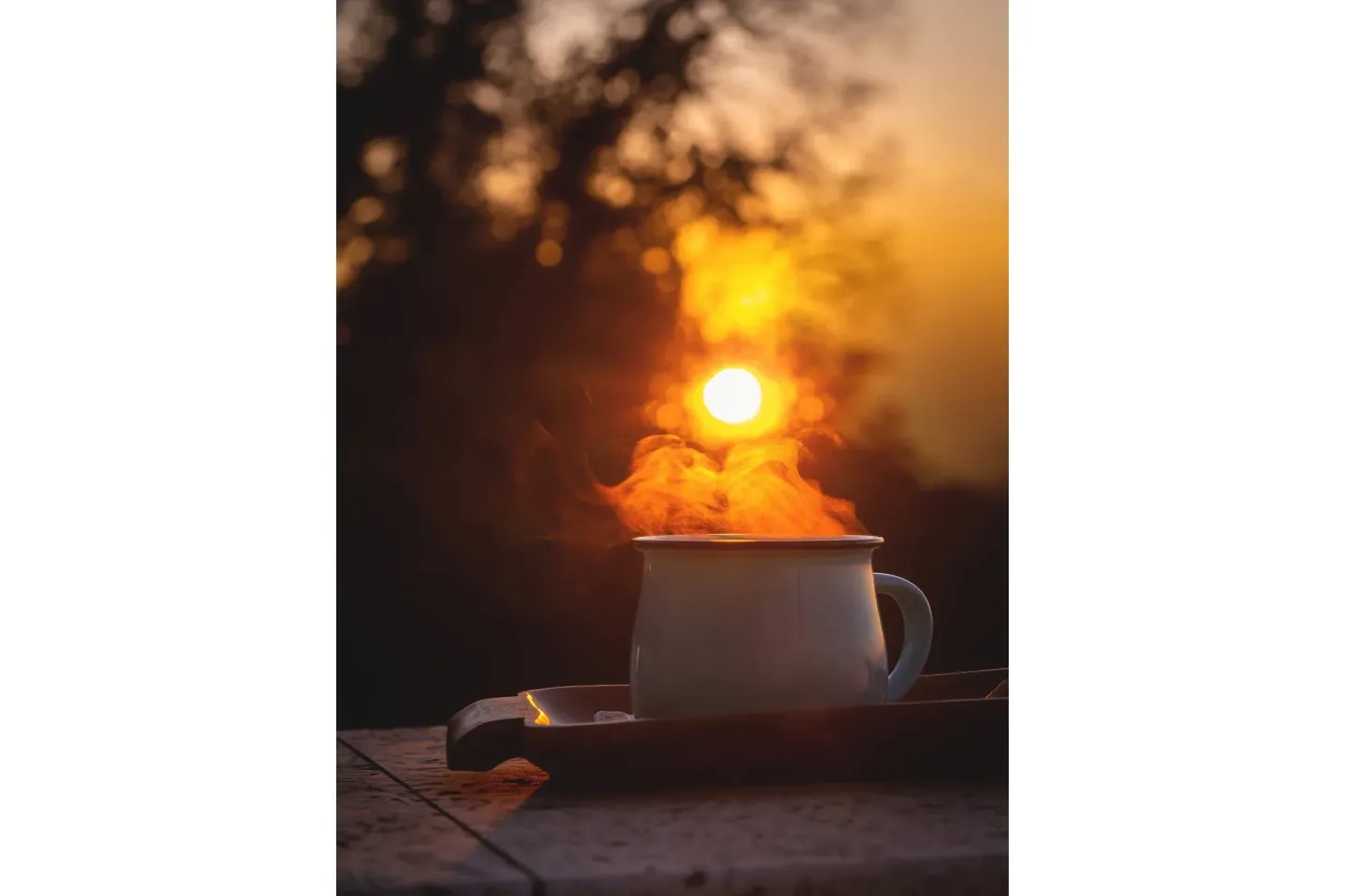 Poster Morning coffee 30x40 cm - Orange/Svart