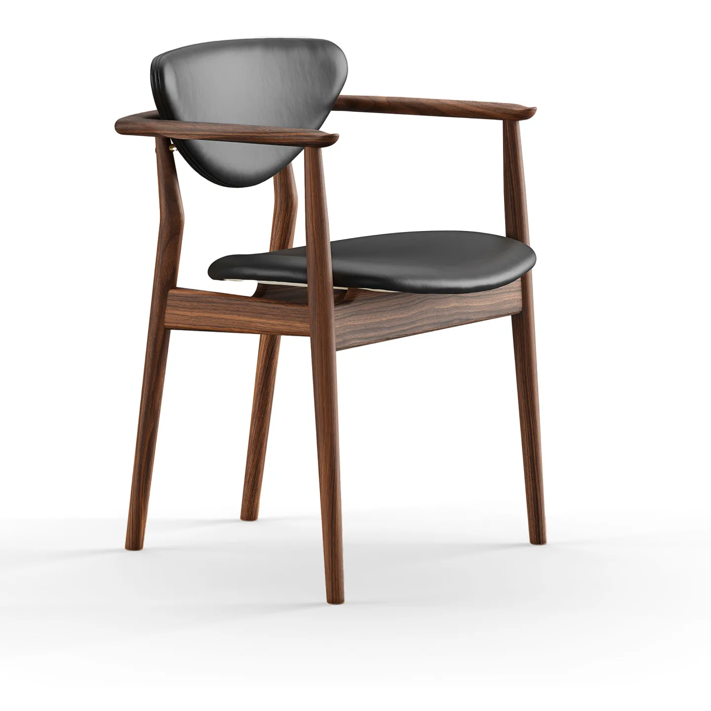 House of Finn Juhl - 109 stol, Walnut, Leather Group 4, Elegance Walnut 20195 - Matstolar - Finn Juhl - Brun,Träfärgad - Läder/Trä