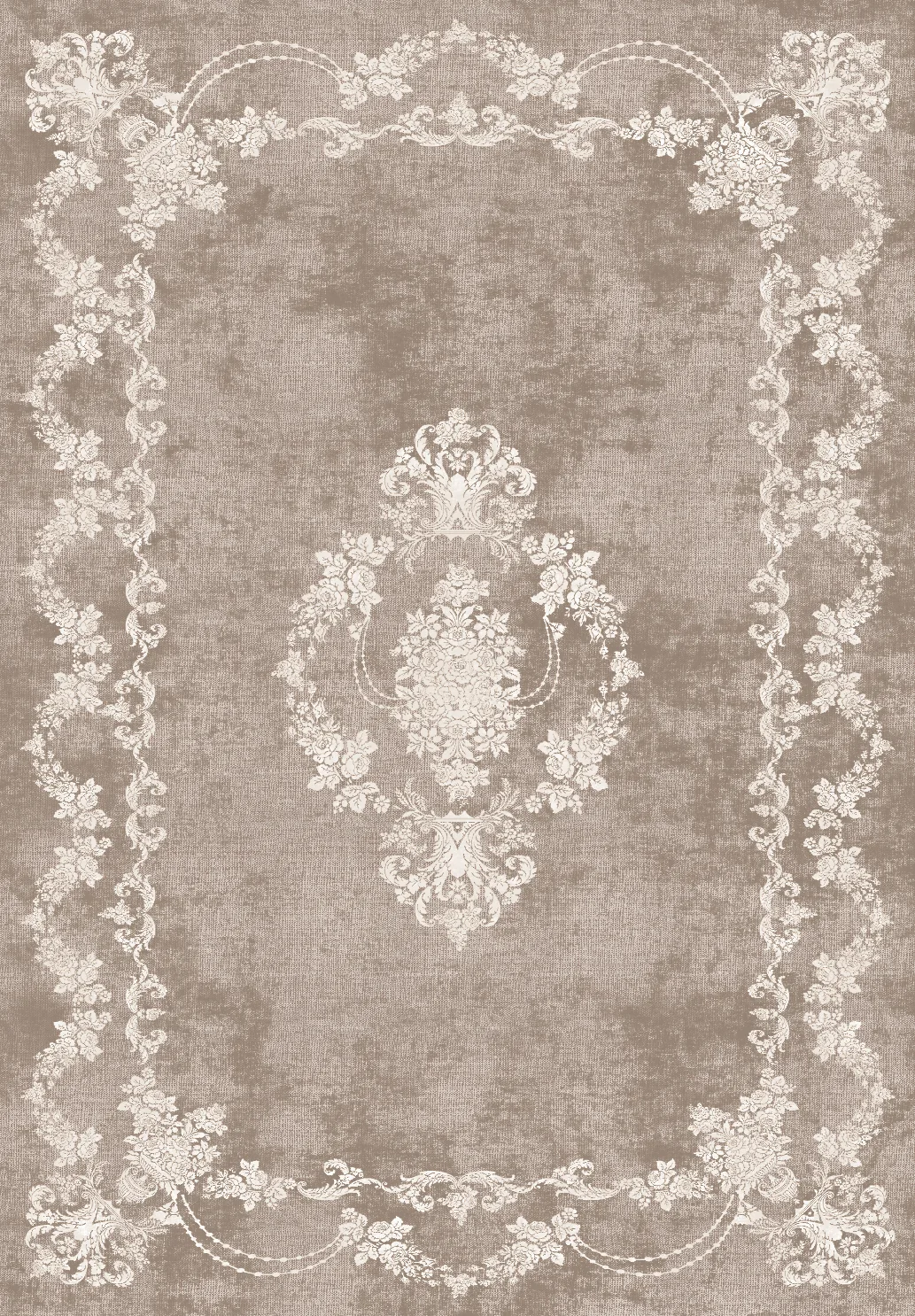 Wilton-teppe - Taknis (taupe) (Størrelse: 200 x 280 cm)