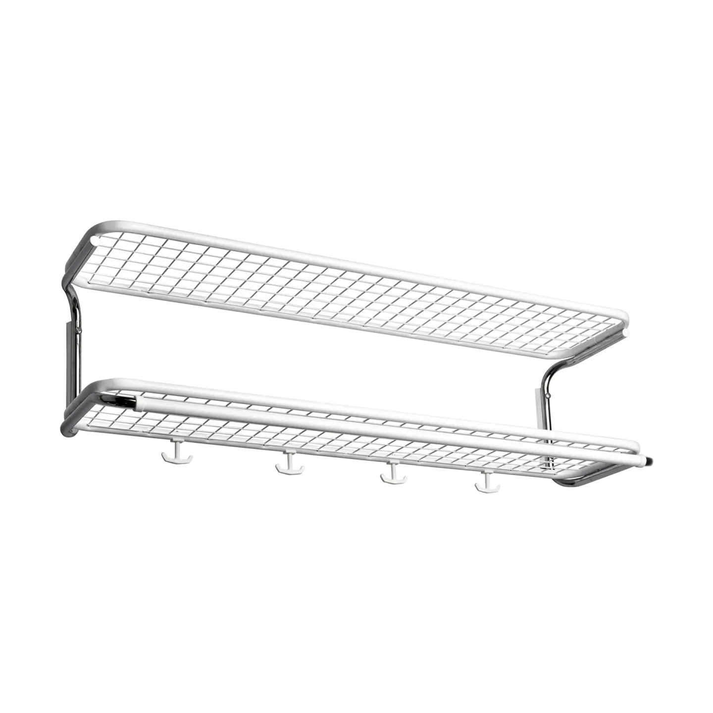Essem Design Classic 650 Hutregal Weiß/Chrom, 2-Ebenen, 90cm