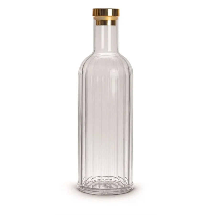 Flasche Easy Life Gold/Transparent Glas 1 l - Material: Acrylglas