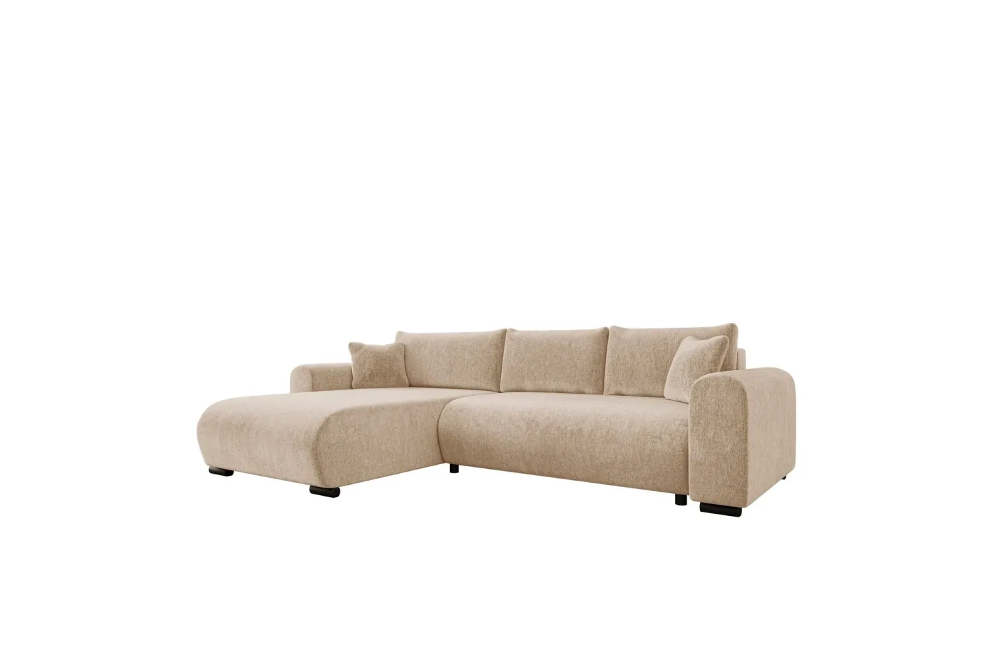 Handda Bäddsoffa med Divan 3-sits i Chenille - Beige