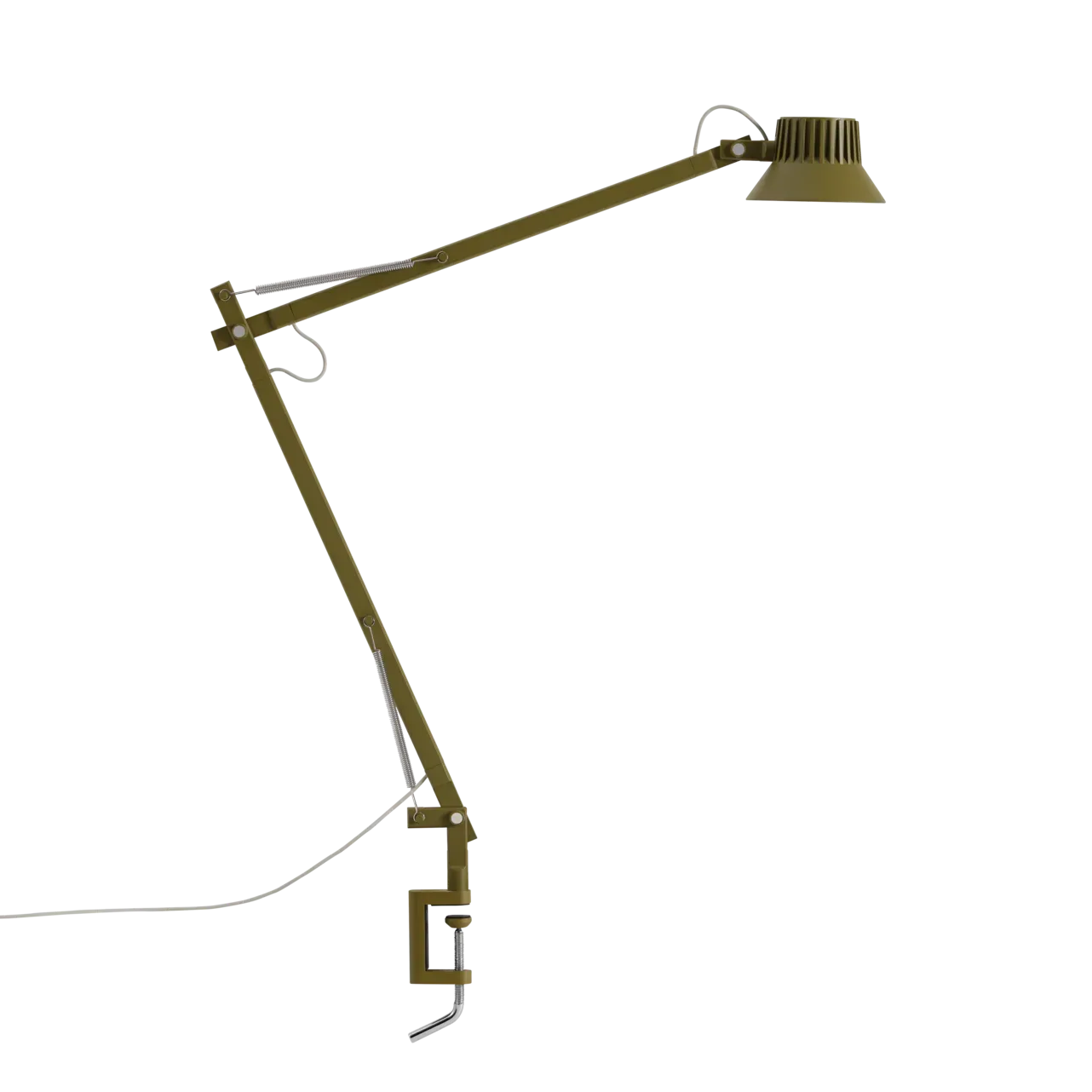 Muuto Dedicate L2 Tischlampe mit Klemme Brown Green