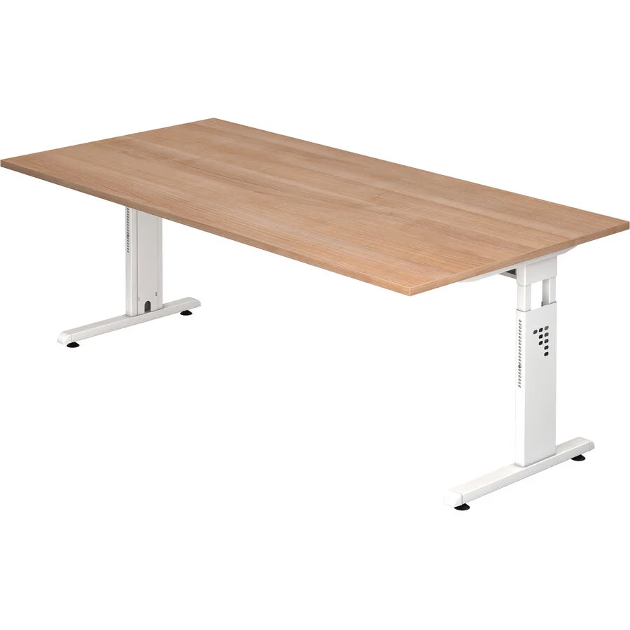 Schreibtisch Office nussbaum Holzwerkstoff B 200 T 100 cm