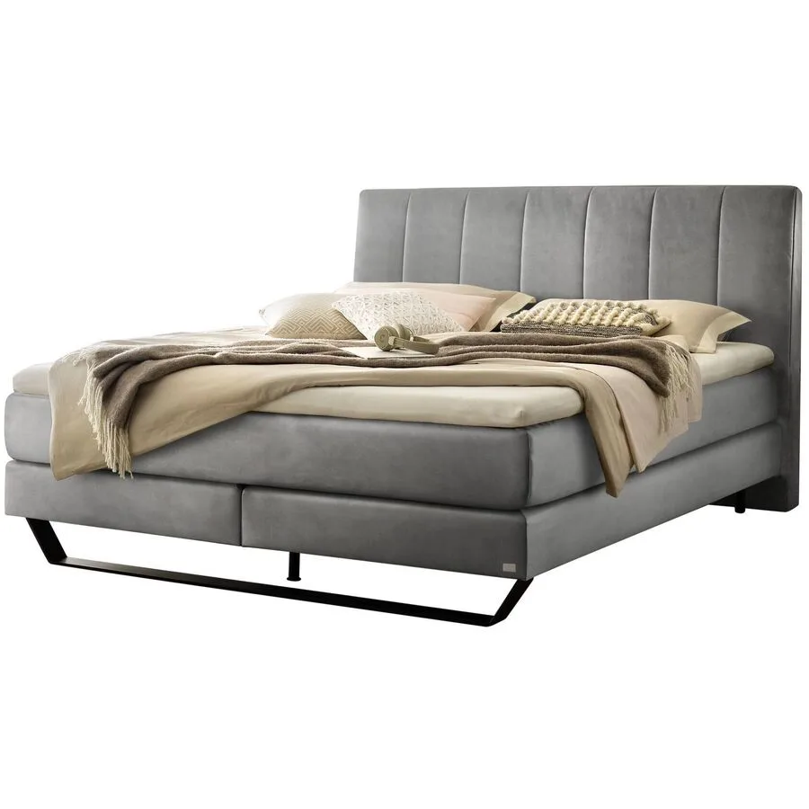 Hasena Boxspringbett Ambra Stahl Stoff 200 x 200 cm