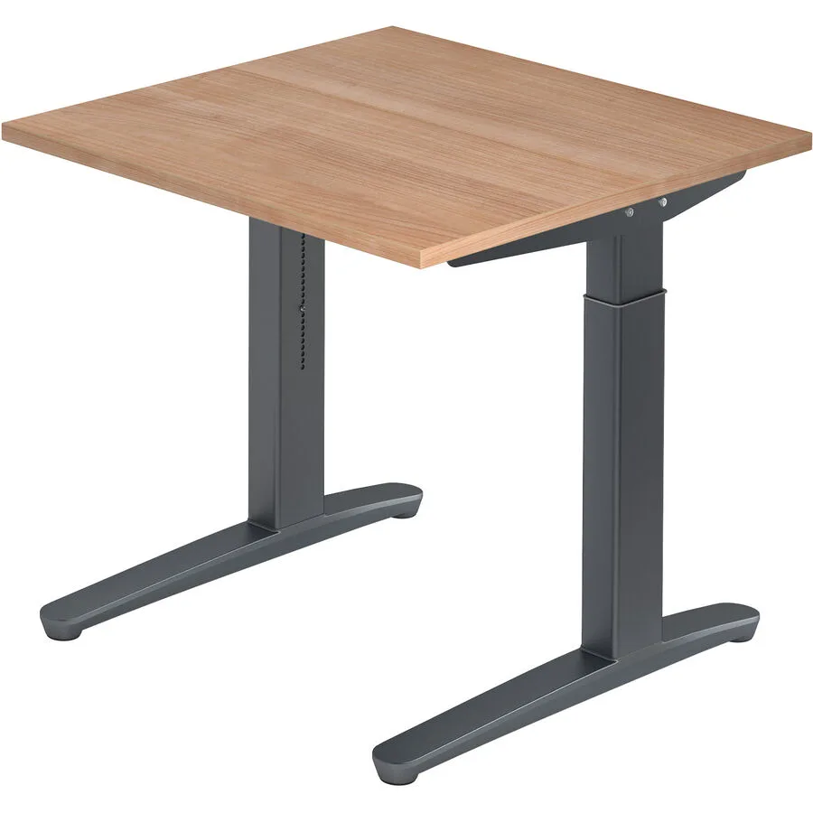 Schreibtisch Office nussbaum Holzwerkstoff B 80 T 80 cm