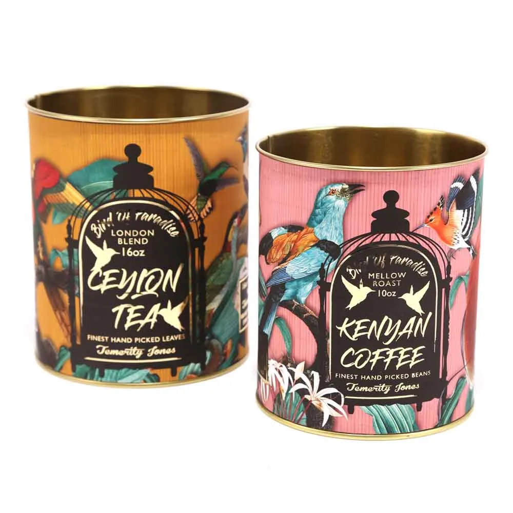 Kruka / plåtburk 2 pack Birds