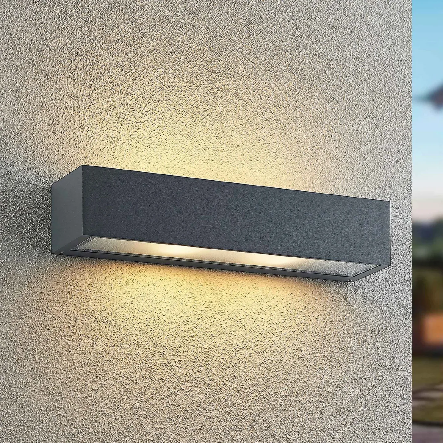 LengoE27 Utomhusvägglampa antracit IP54 E27 - Arcchio - Balkong - Modern - Aluminium - Vinklad