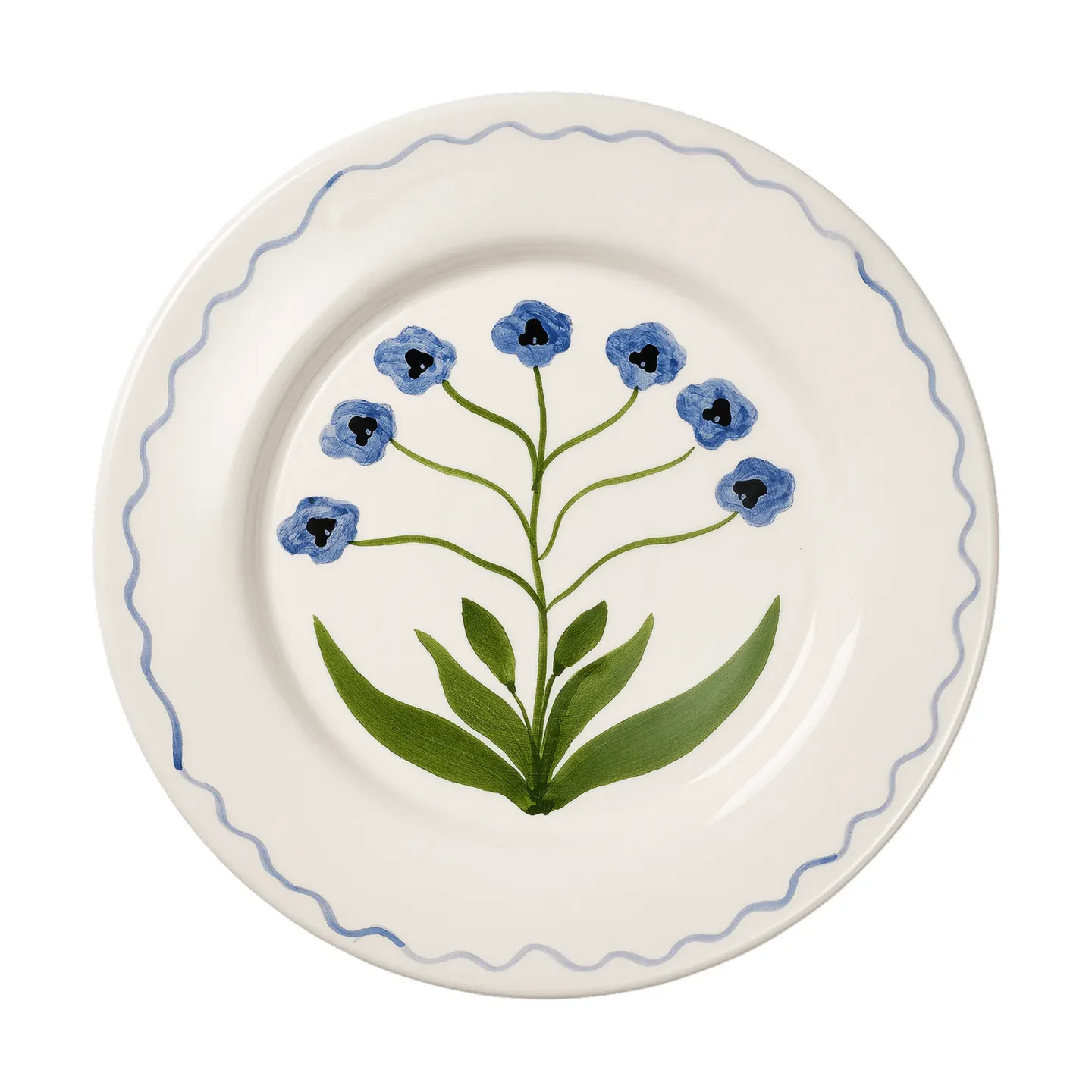 Pick a Poppy Madelen Möllard Pansy Teller Blau, 28 cm