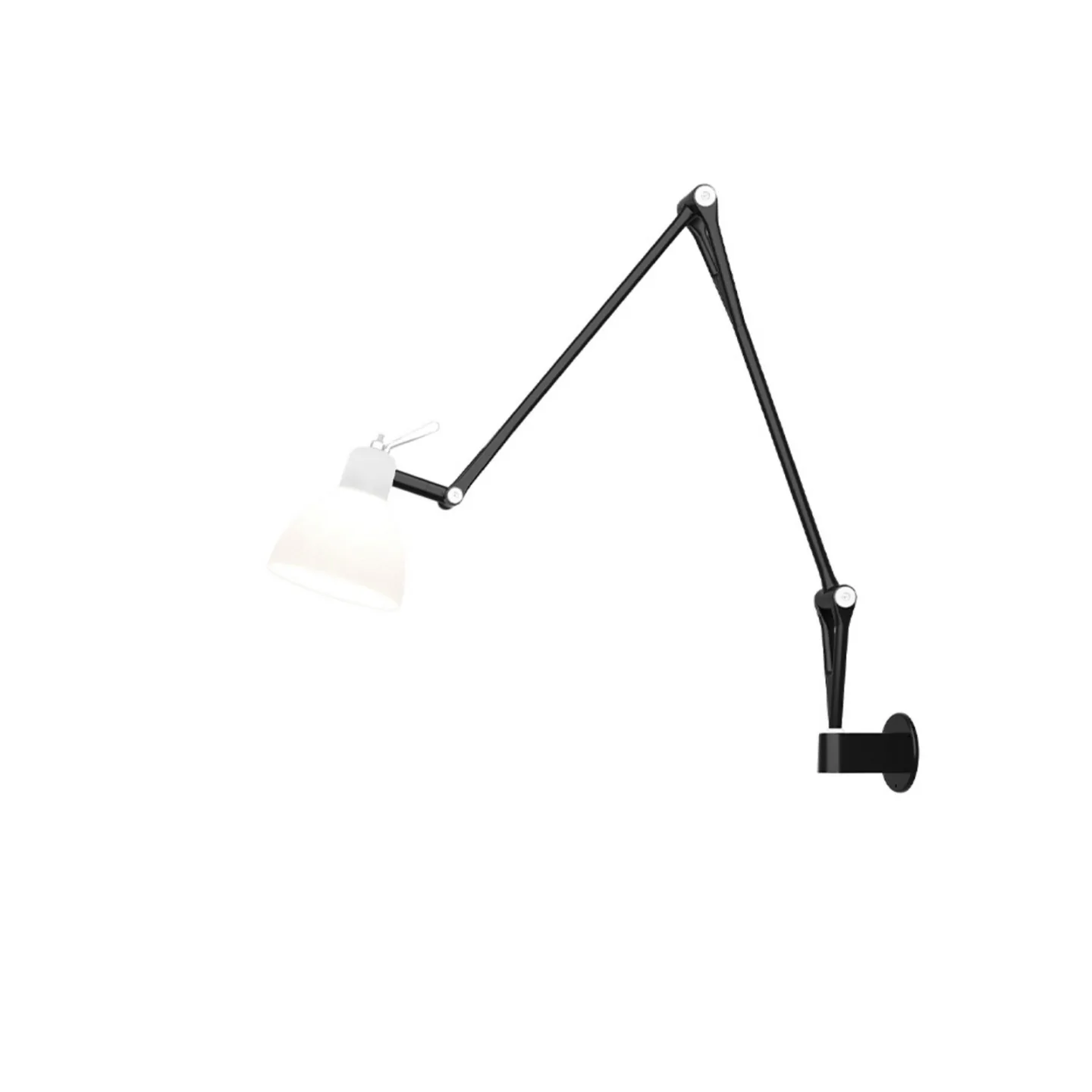 Luxy W2 Væglampe Sort/Blank Hvid - Rotaliana - Metal
