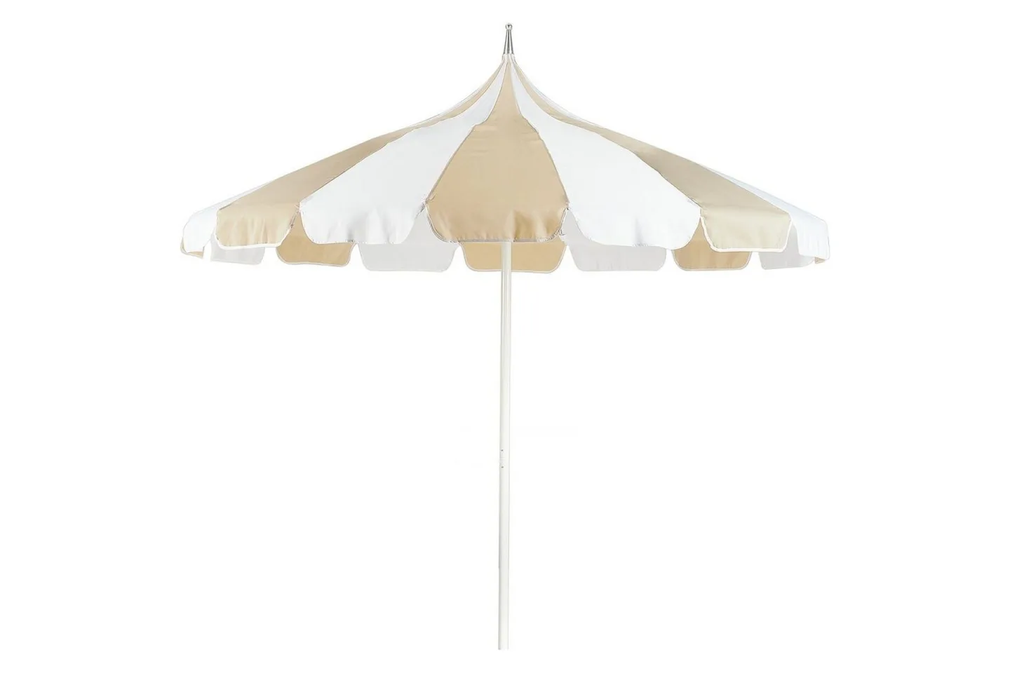 Balkongparasoll Minoa Beige/vit - Beige/vit
