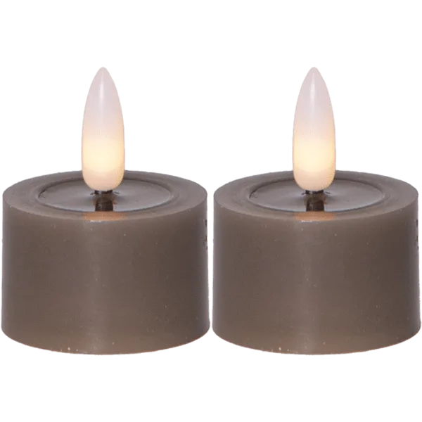 Star Trading - LED Värmeljus Flamme Flow - Batteriljus - Brun