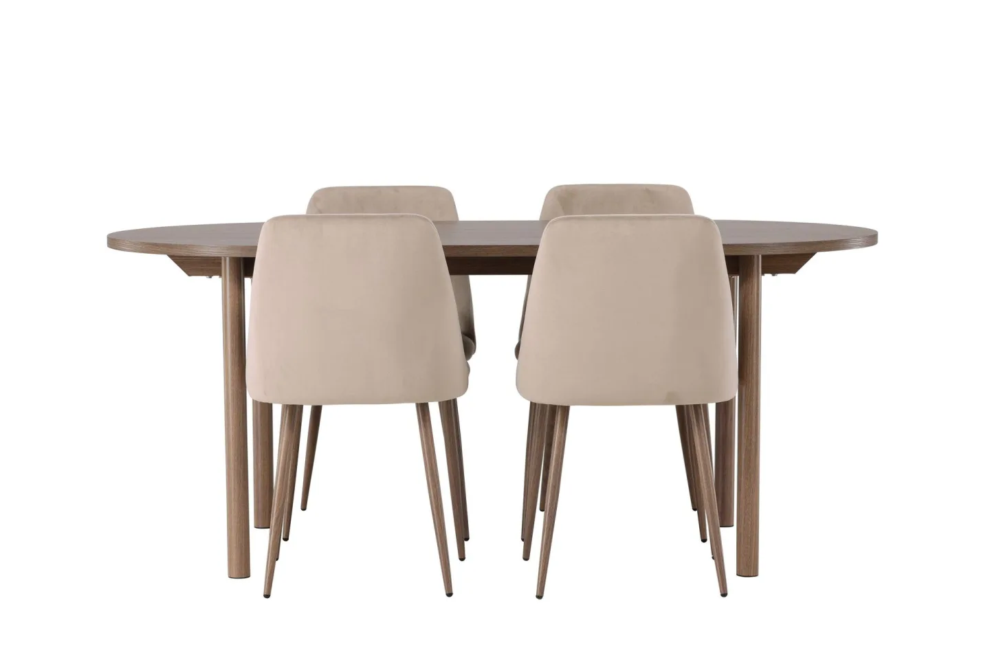 Andy Matgrupp 180 cm Oval med 4 Night Stolar - Natur