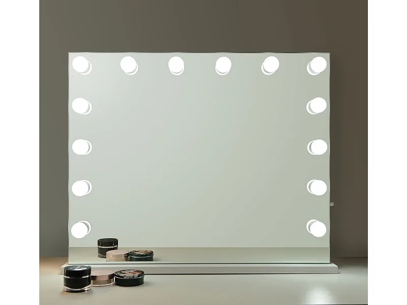 Kosmetikspiegel rechteck BURLESQUE 83x67cm weiss