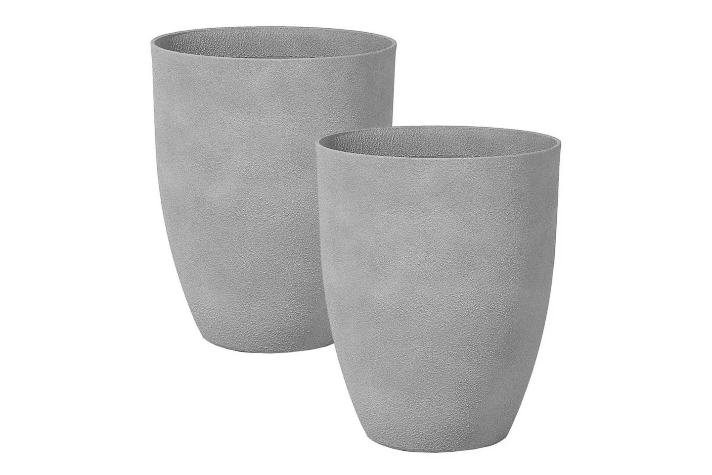Trädgårdskruka Croton set om 2 Grå, 43x43x52 cm - Grå, 43x43x52 cm