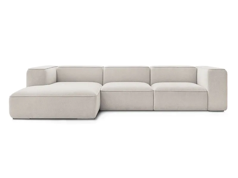 Ecksofa BOBOCHIC ZEPHYR Stoff mit Textur beige