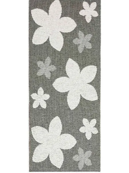 Plastmatter - Horredsmattan Flower (grå) (Størrelse: 150 x 100 cm)