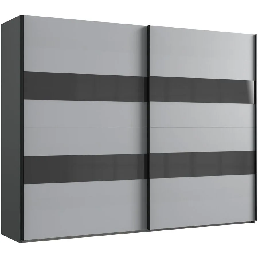 Kleiderschrank Akshay hellgrau Holzwerkstoff B 270 cm