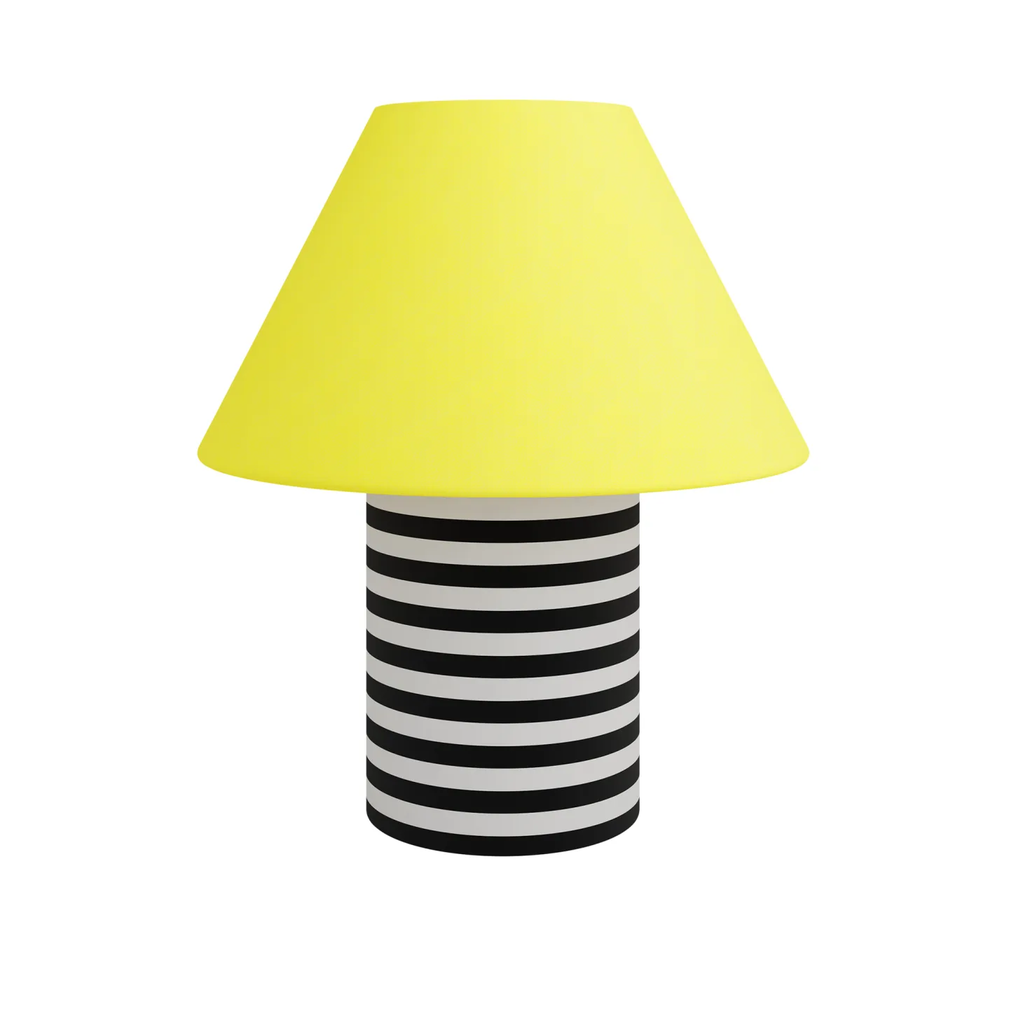 HEM - Toto Table Lamp Large Wax Yellow / Black & White H Stripe (EU) - Skärmlampor - Flerfärgad - Bomull/Syntetiskt