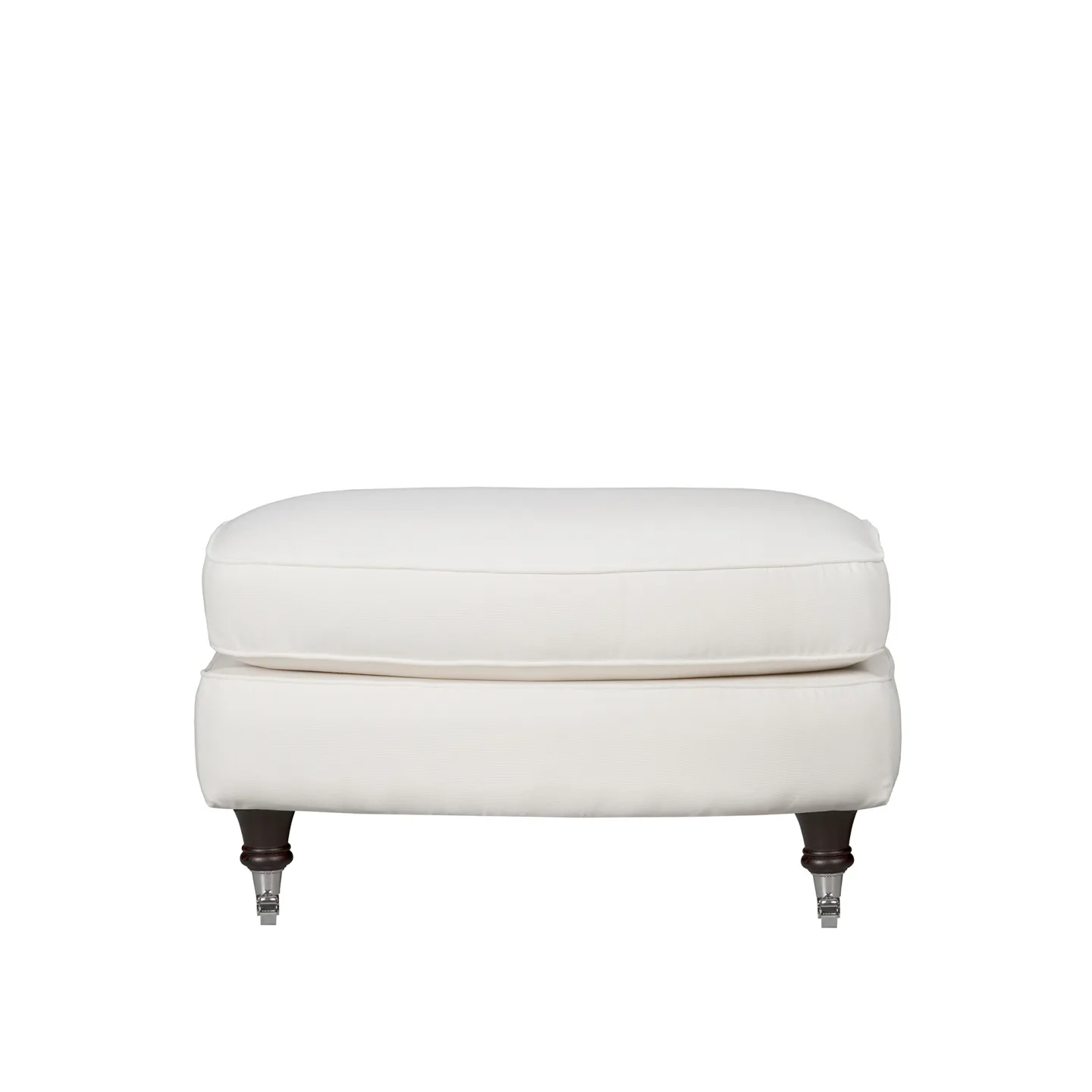 Englesson - Howard Stool Curved 79W X 56D X 44H, PG 2 Geneva Chalk 2854/48 - Sittpuffar - Vit - Metall/Trä/Textilmaterial/Syntetiskt