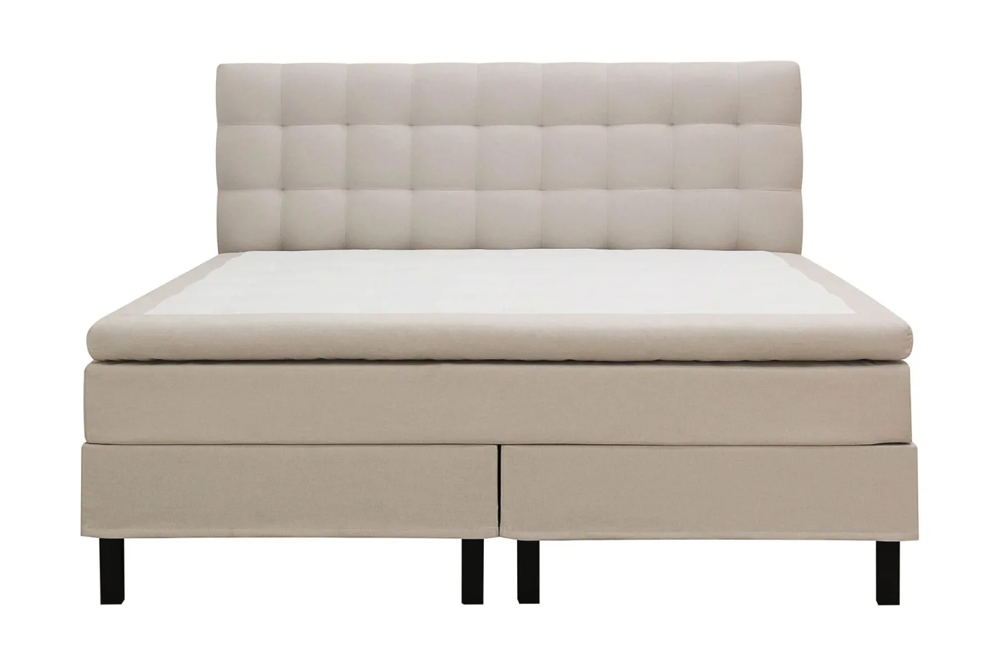 HVILA Classic Komplett Sängpaket 180x200 cm Kontinentalsäng med rutad sänggavel - Beige