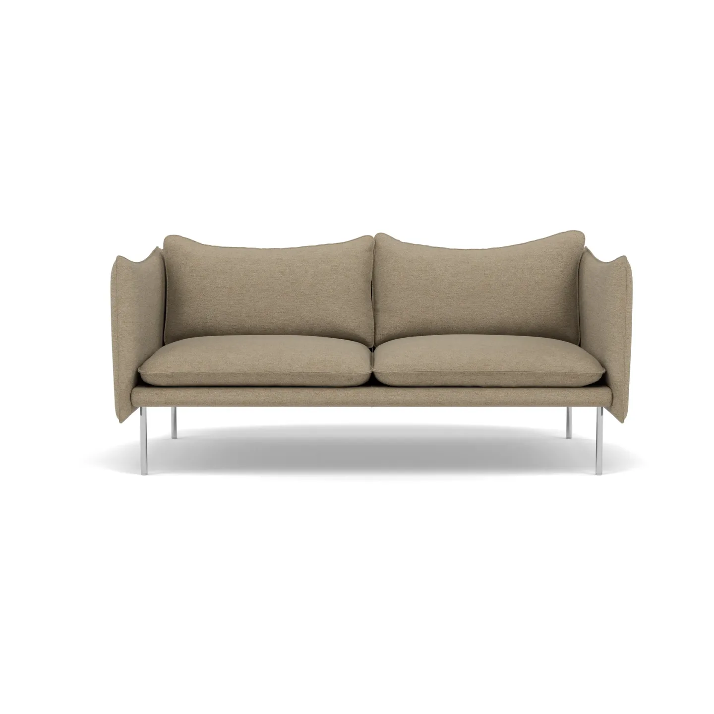 Fogia Tiki Sofa 2 Sitz Ecriture 0240-polished stainless steel
