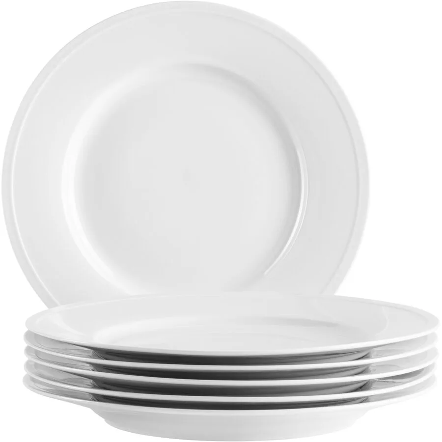 MÄSER Suppenteller-Set 6-tlg. Arlona Weiss Porzellan