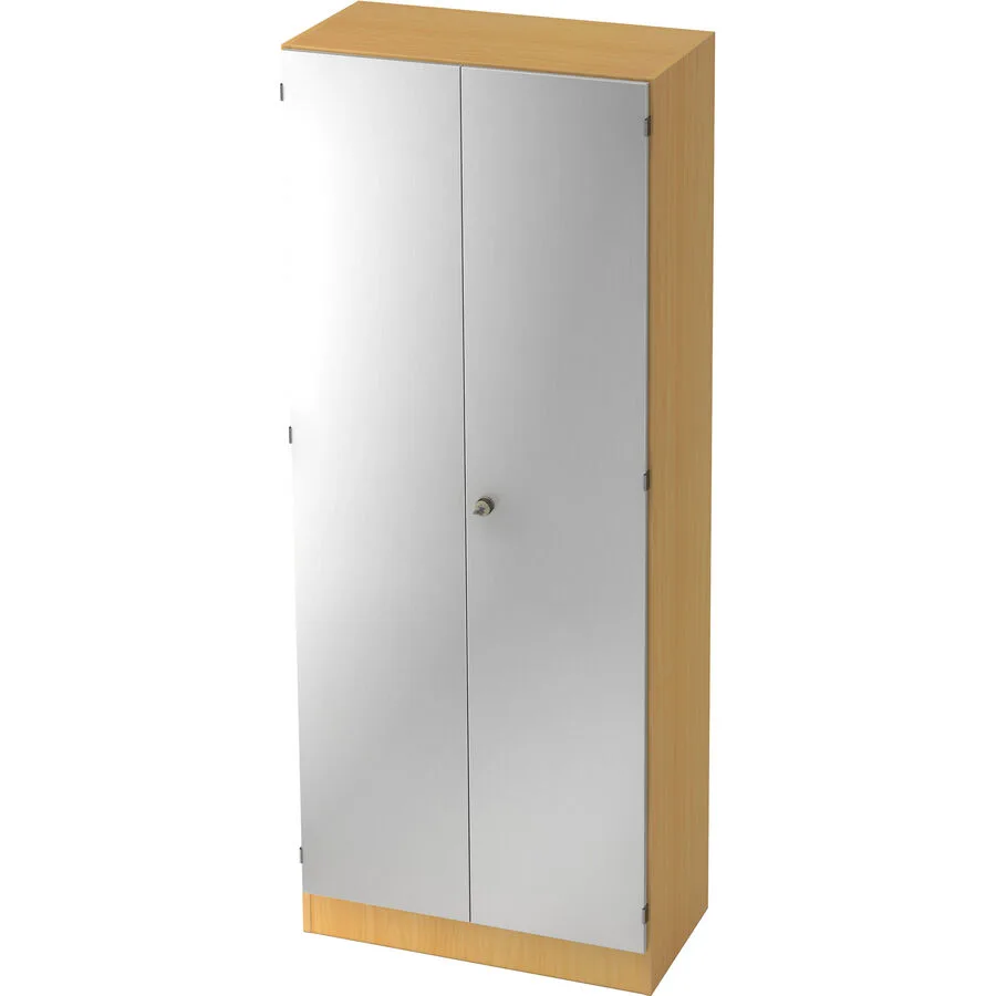 Garderobenschrank Office silber Holzwerkstoff B 80 T 42 cm H 200.4 cm