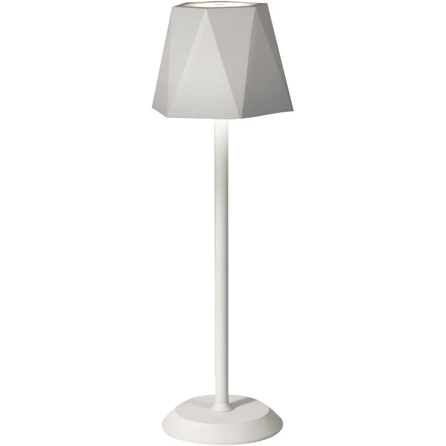 Tischlampe Keely Weiss Metall 38 cm - LED - Lichtfarbe: Warmweiss - LED Energiesparlampen