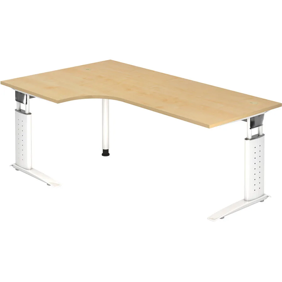 Schreibtisch Office Ahorn Dekor Holzwerkstoff Höhenverstellbar B 200 T 120 cm