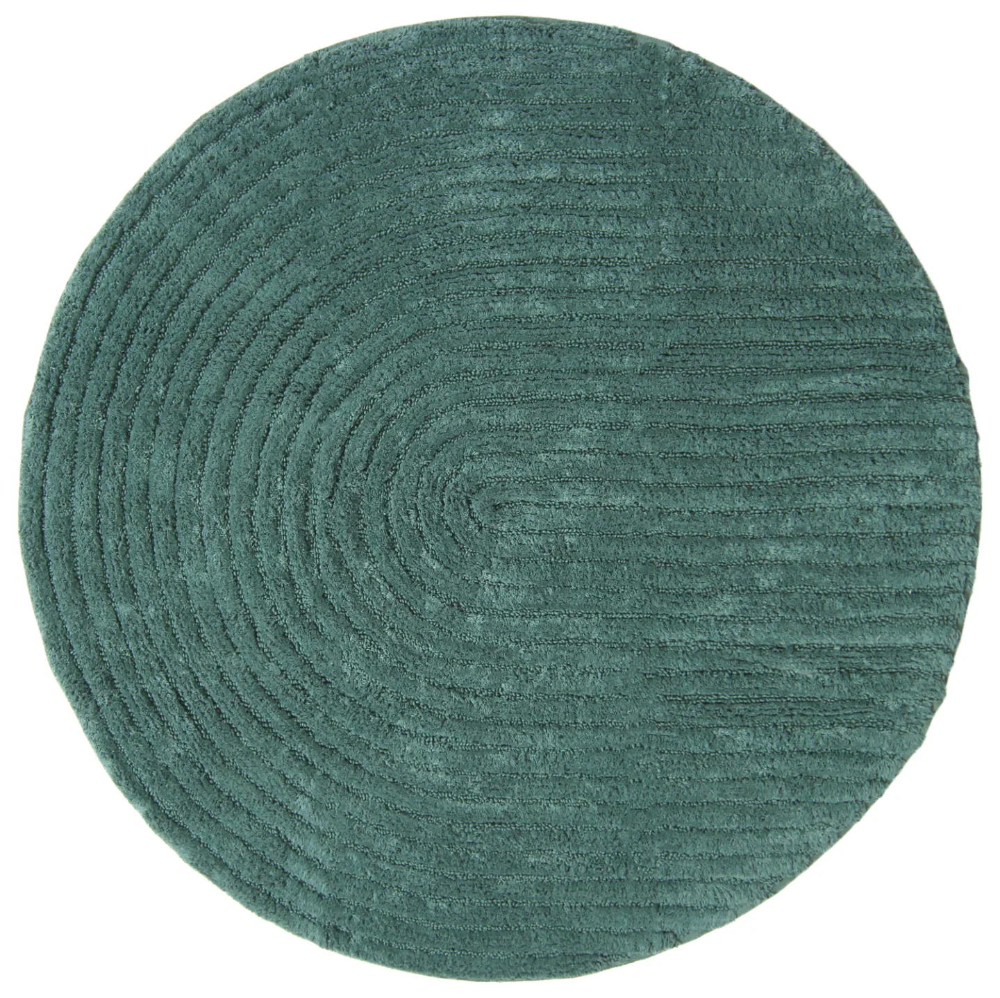 Rund baderomsmatte - Evena (mørk grønn) (Størrelse: Ø 65 cm)
