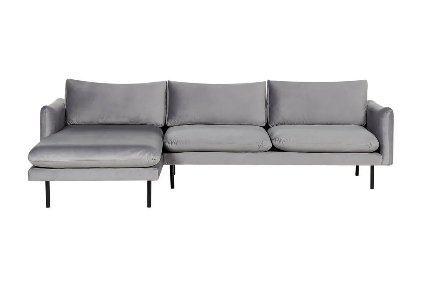 Woodal Hörnsoffa 4-sits - Grå/Svart