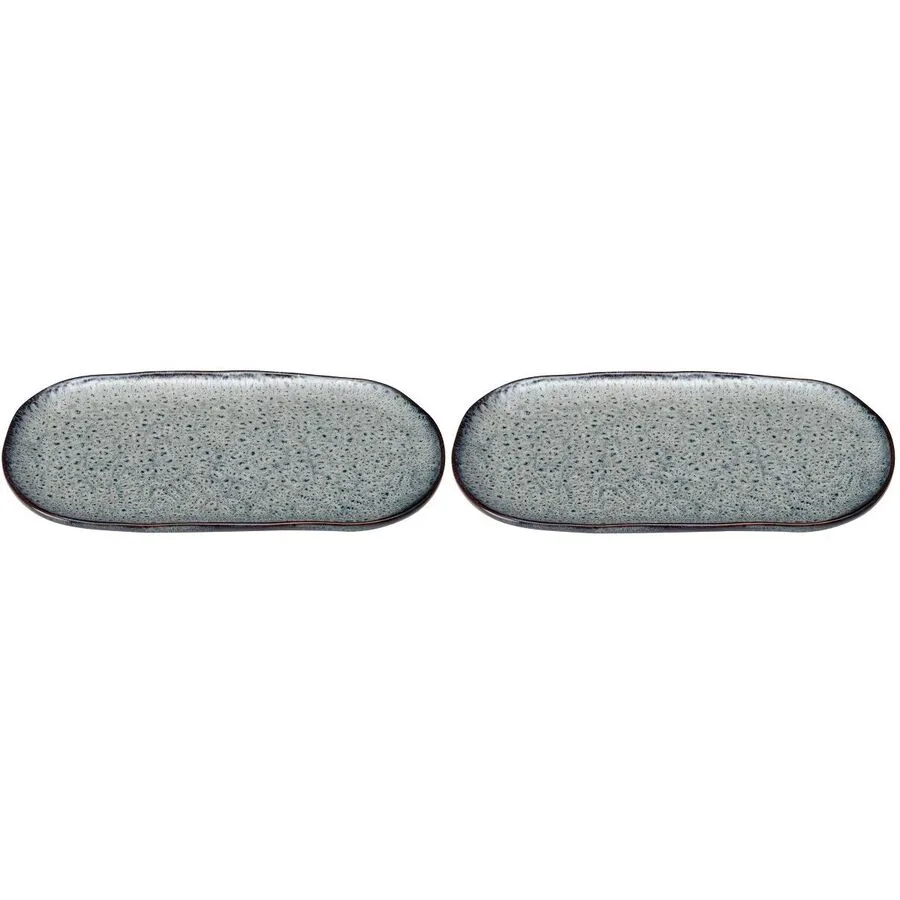 Servierplatten-Set Leonardo Grau Keramik 18 cm