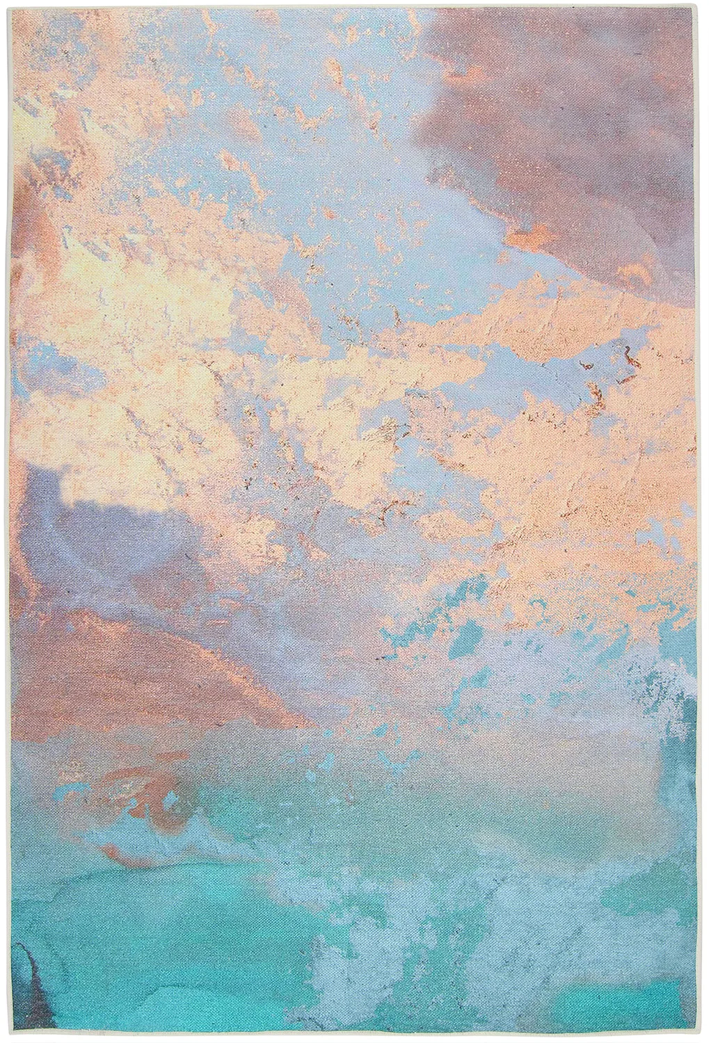 Wilton-teppe - Pescia (blå/multi) (Størrelse: 240 x 340 cm)