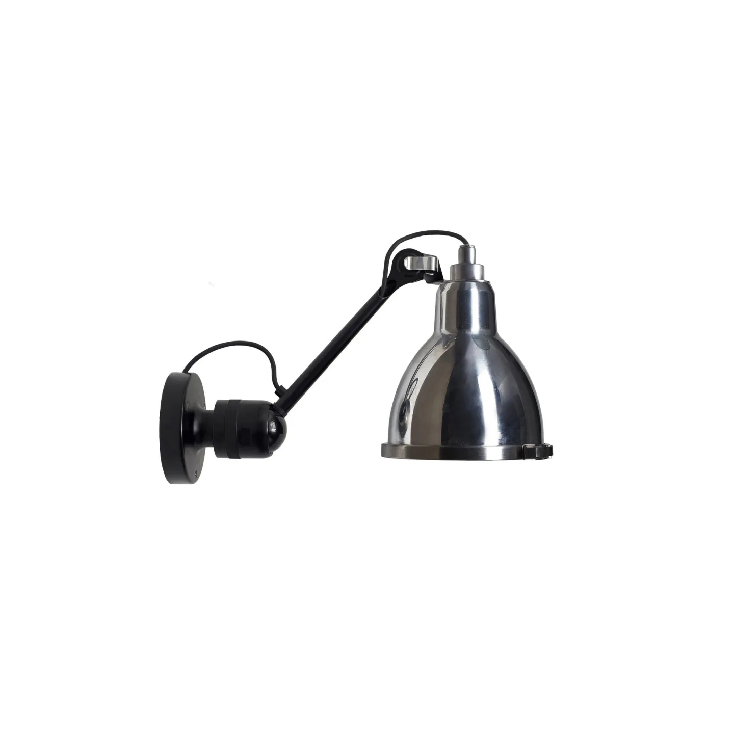 DCWéditions - Lampe Gras N°304 Outdoor black/bare - Vägglampor utomhus - Bernard-Albin Gras - Silver - Glas/Metall/Syntetiskt